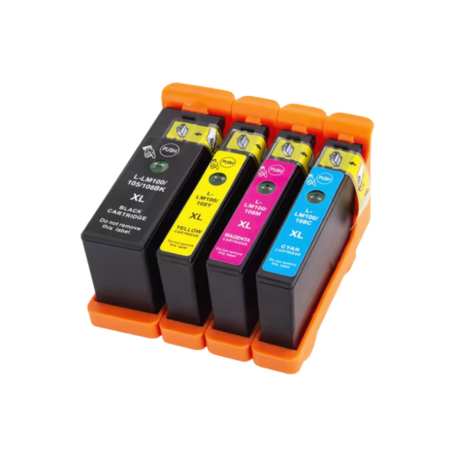 Zestaw tuszy LEXMARK 100 CMYK do drukarek Pro202 / Pro209  (14N1068E) komplet - zamienniki